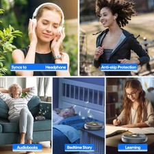 .  CD Player Rechargeable USB 3.5mm Music Player Portable Gift For Audiobooks Mus