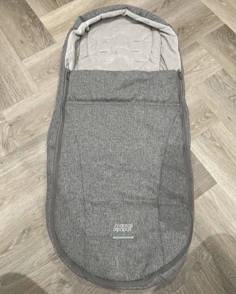 Mamas & Papas Signature Edition Grey Boucle Universal Foot Muff Ocarro RRP £99