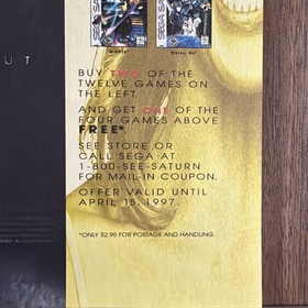 Sega Saturn Something To Scream About Video Game Vintage Print Ad/Wall Art Retro