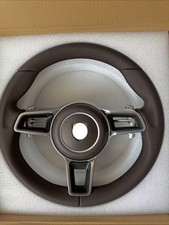 Porsche Brown Oem Steering Wheel 991.2 911 718 Caymanboxster Gt3 New