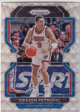 2021-22 PRIZMS SILVER WAVE DRAZEN PETROVIC NEW JERSEY NETS **PACK FRESH** #4415