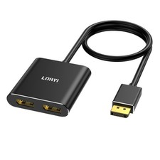 Displayport to Dual DisplayPort Splitter Adapter,4K60Hz MST Displayport hub 1...