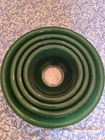 Pyrex Forest Green Clear Bottom Mixing Bowls Set Of 4, 322,323,325,326