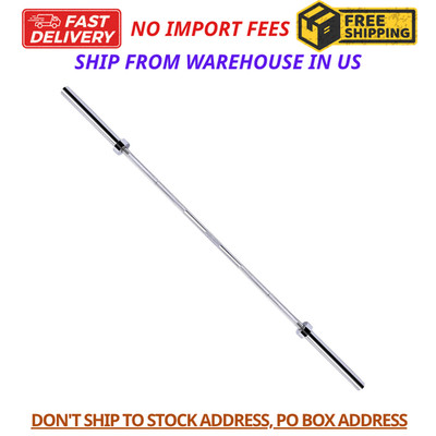 Straight Olympic Barbell, Alloy Steel, 2-Inch Diameter, Silver Finish, 6FT