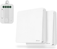 Funkschalter Lichtschalter Funkschalter Set, Batterielose Wandschalter Aussen