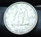 1962 Canada 10 Cents Dime 0.8000 Silver Coin