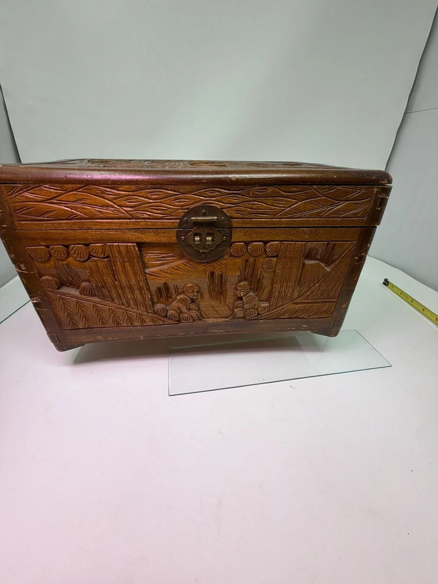 樟脑中国风木制箱子| eBay