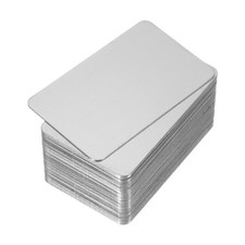 0.8mm Stainless Steel Metal Business Cards, 50 Pack Matte Blank Name Card Las