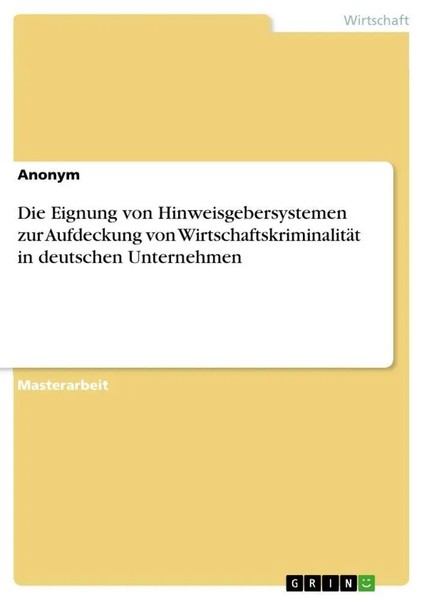 Anonymous | Die Eignung Von Hinweisgebersystemen Zur Aufdeckung Von...-image