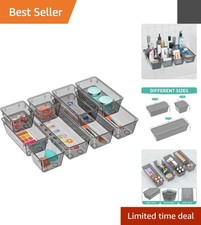 Environmentally Friendly 9-Pack Clear Drawer Organizer Set - Stylish Storage