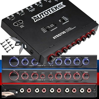 4 Band Car Audio Equalizer Autotek ATEQ709 1/2 DIN