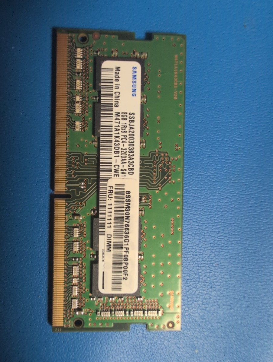 Samsung 8GB 1Rx8 PC4-3200AA SODIMM Memory M471A1K43DB1-CWE | eBay