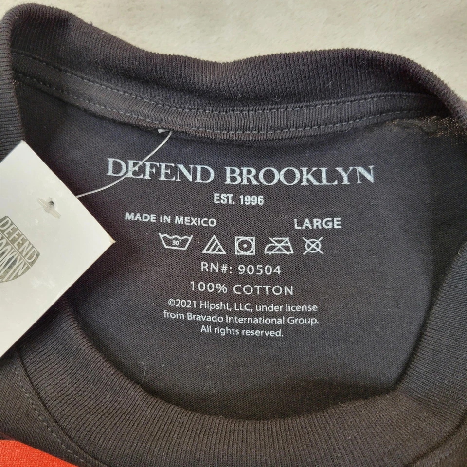 Camiseta masculina grande gráfica hip hop streetwear rap Defend Brooklyn Public Enemy - Imagem 3 de 4