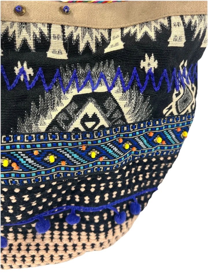 Bolso de mano tejido con cuentas Scully estilo suroeste azteca Foto 3 de 4