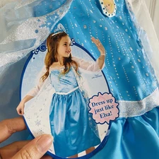 New Disney Frozen Elsa Dress size S 4/6X Pretend Play Costume FREE SHIPPING