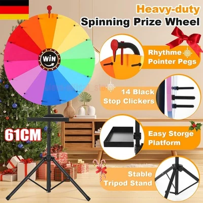 CP-AUTO 610mm Glücksrad Spielzeug Farbe Rad Lotteriespiele Spiele Tischplatte Verkauf DE
