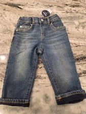 Children's Place Toddler Boys Lined Roll Cuff 90s Jeans - blue "Tully Wash" 2T