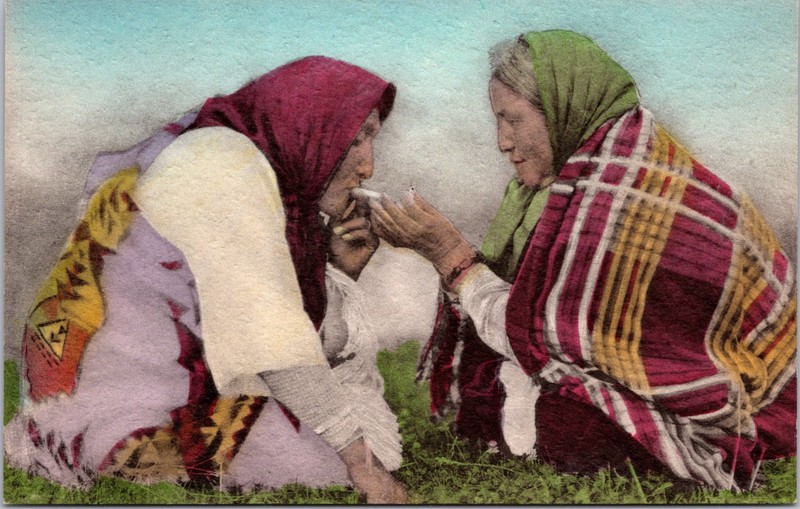 PC6569 MT Montana Glacier National Park Indian Native American Postcard