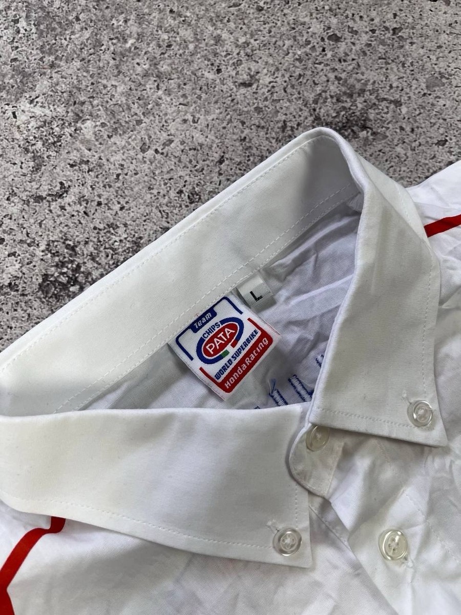 Honda Racing Men’s Pata Shirt Formula 1 F1 Team Chips White Size L View 6