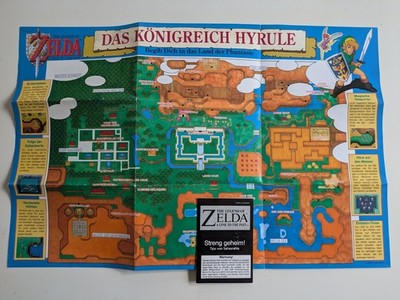 The Legend of Zelda A Link To The Past SNES Karte Map Das Königreich Hyrule