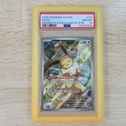 PSA 10 GEM MINT Eevee 173 Pokemon Center Stamped ETB Promo Prismatic Evolutions