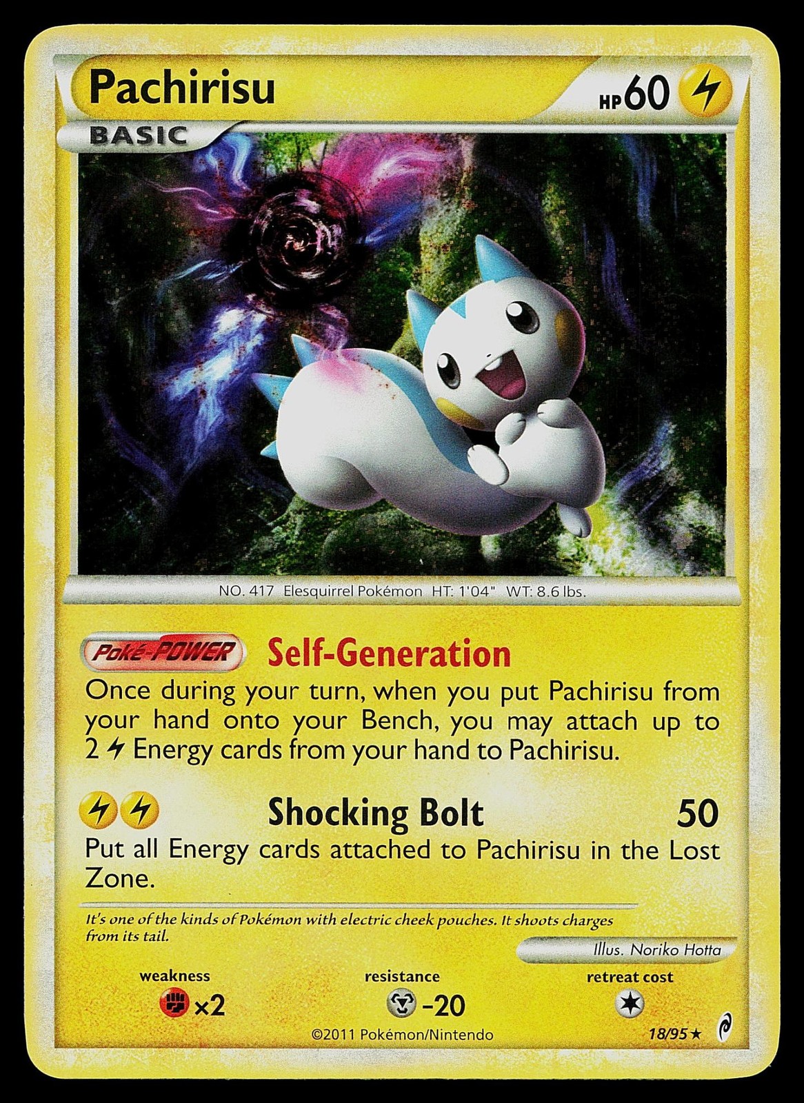 Pokemon Card - Pachirisu Call of Legends 18/95 Holo Holo Rare