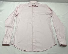 SuitSupply 15 1/2 L 39/7 Pink Traveller Long Sleeve Button Up Dress Shirt