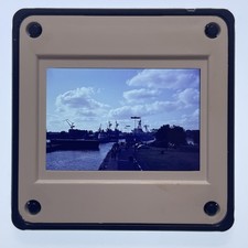 RARE Naval Harbor Scene 1950s-60s Vintage 35mm Slide Color Film Slide