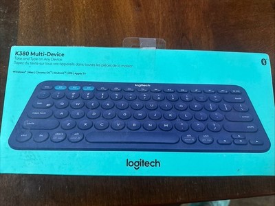 Logitech K380 Multi-Device Bluetooth Keyboard - Blue 920-007559 New Open Box