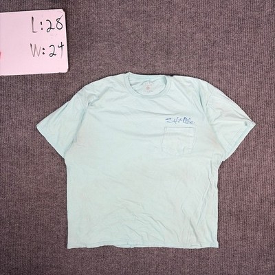 Salt Life Live Salty Pocket T-Shirt XL Mint Green Cotton