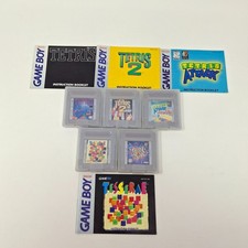 Lot of 5 Tetris Nintendo Game Boy 1989 Tetris 2 Blast Attack Tesserae - Tested
