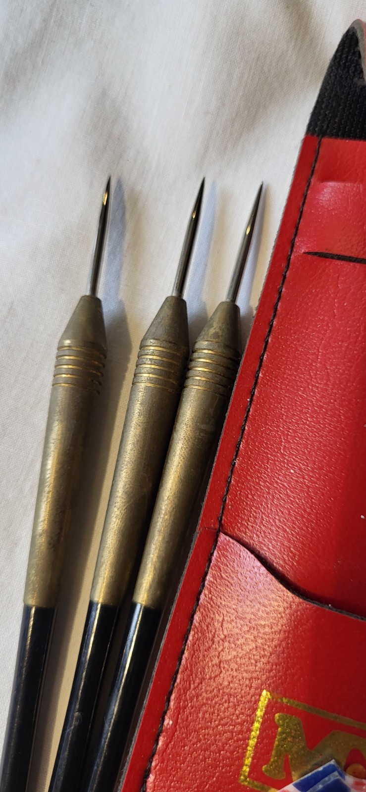 2 Sets of  M . Y. VINTAGE DARTS With Shafts and Flights-(Rough) Cased Used 