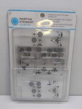 Stamping Martha Stewart Crafts 8 Pc Stamp Around The Page Starter Set Vtg Flower