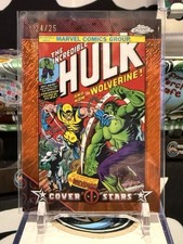 2025 Topps Chrome Deadpool Cover Stars Incredible Hulk Orange Refractor /25 TZ