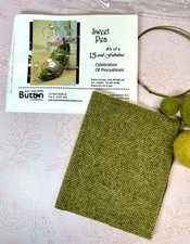 Just Another Button Company SWEET PEA Pod Pincushion Felt Kit W/Buttons Pins