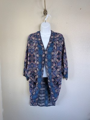 Feathers by Tolani Kimono Womens One Size Kimono Floral Sheer Boho Cardigan