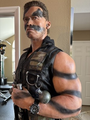 Terminator Arnold Schwarzenegger Commando 1:1  one of kind by Bobby Causey