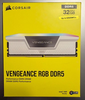 Corsair Vengeance 32GB (2x16GB) DDR5 RGB 6000MHz weiß CMH32GX5M2E6000Z36W NEU