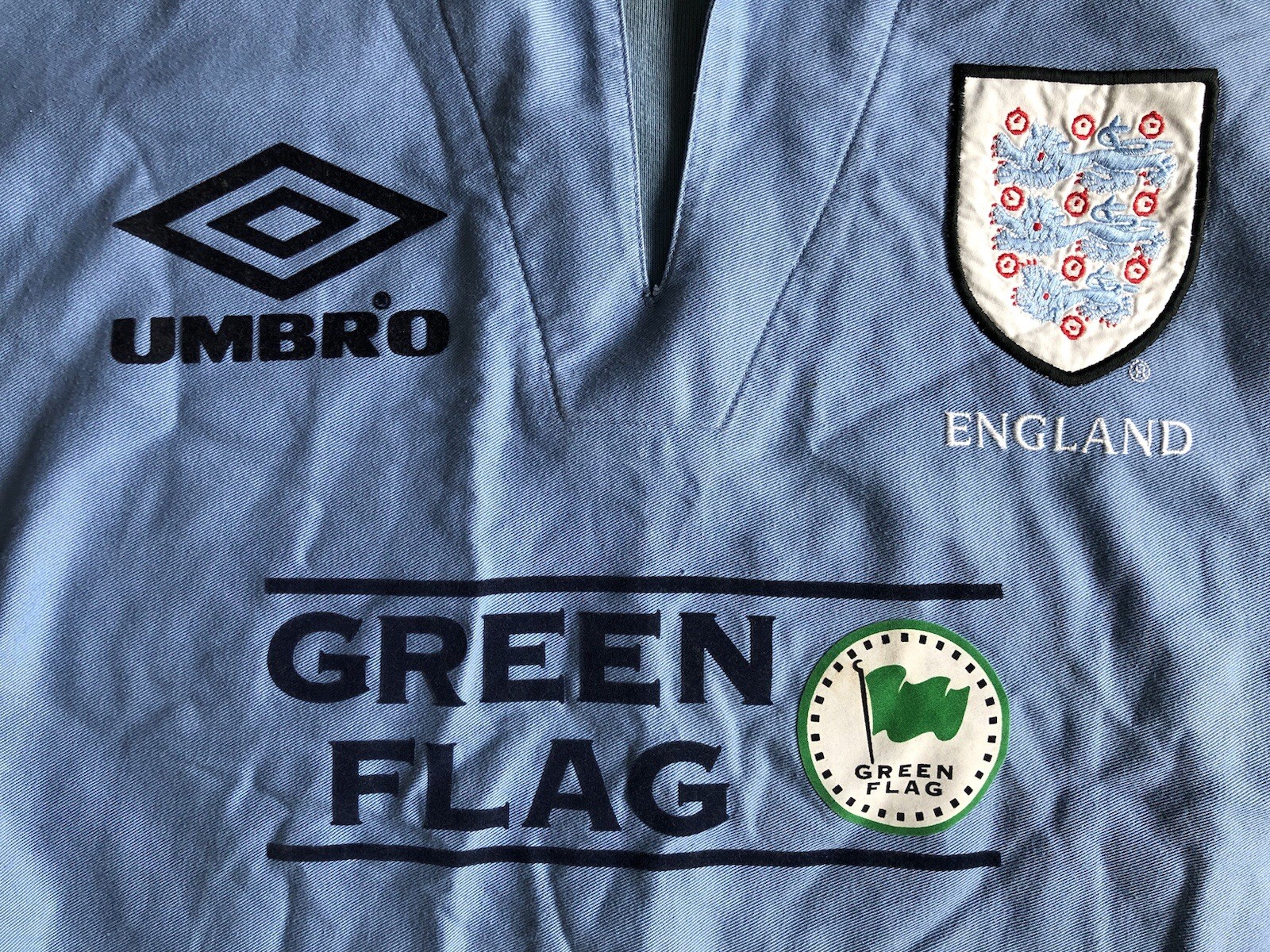 Vintage 90s England Green Flag Umbro Pro Training Drill Top Men’s L Sweatshirt image 8