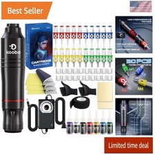 Tattoo Gun Kit, Rotary Tattoo Pen Set with Ink and Needles