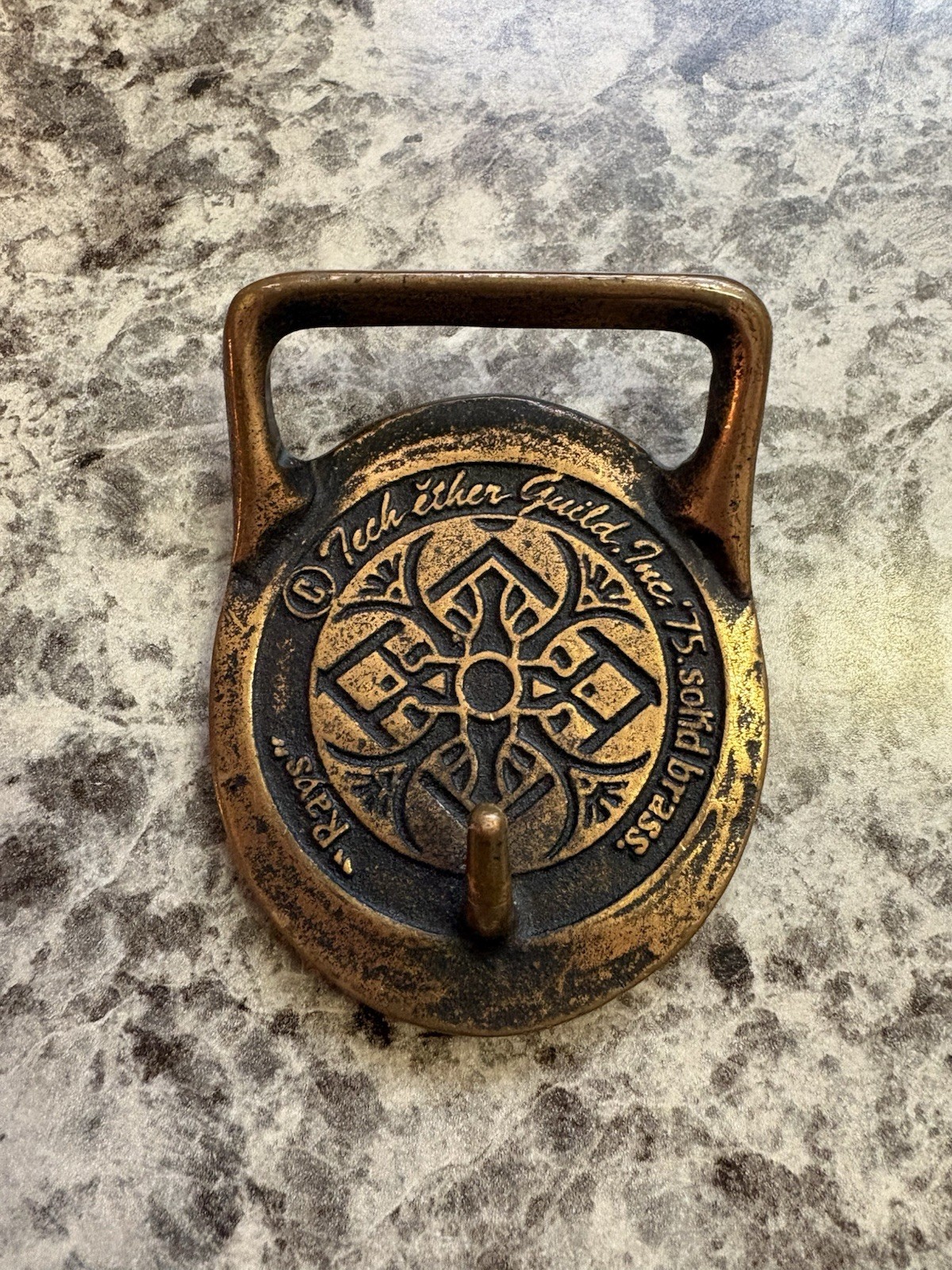 1975 Tech Ether Guild Inc Rays Solid Brass Belt B… - image 3