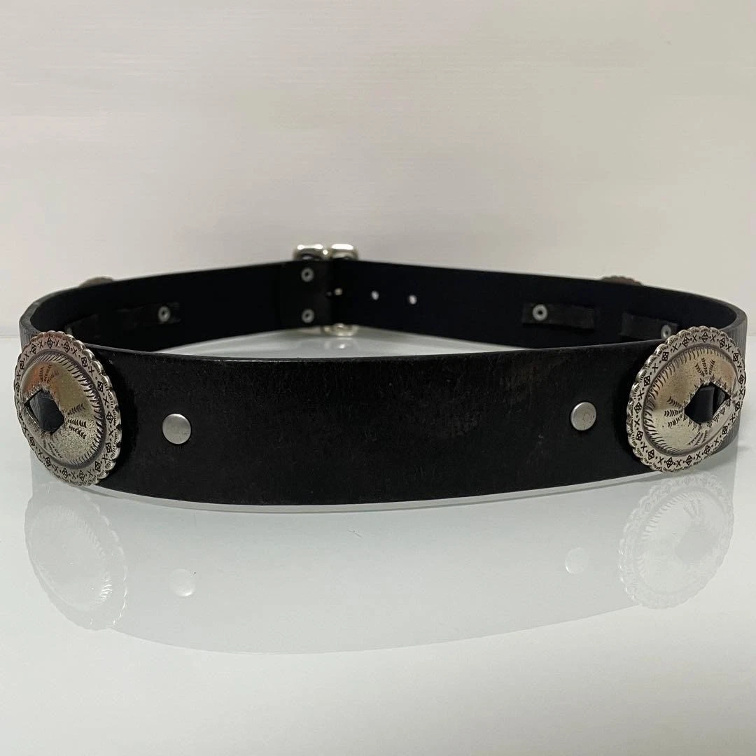 Ralph Lauren vintage Black concho western belt 25669434_55715976_600.jpg main image 2