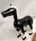 Vintage 1974 Fisher Price Little People from castle figures #993-black horse