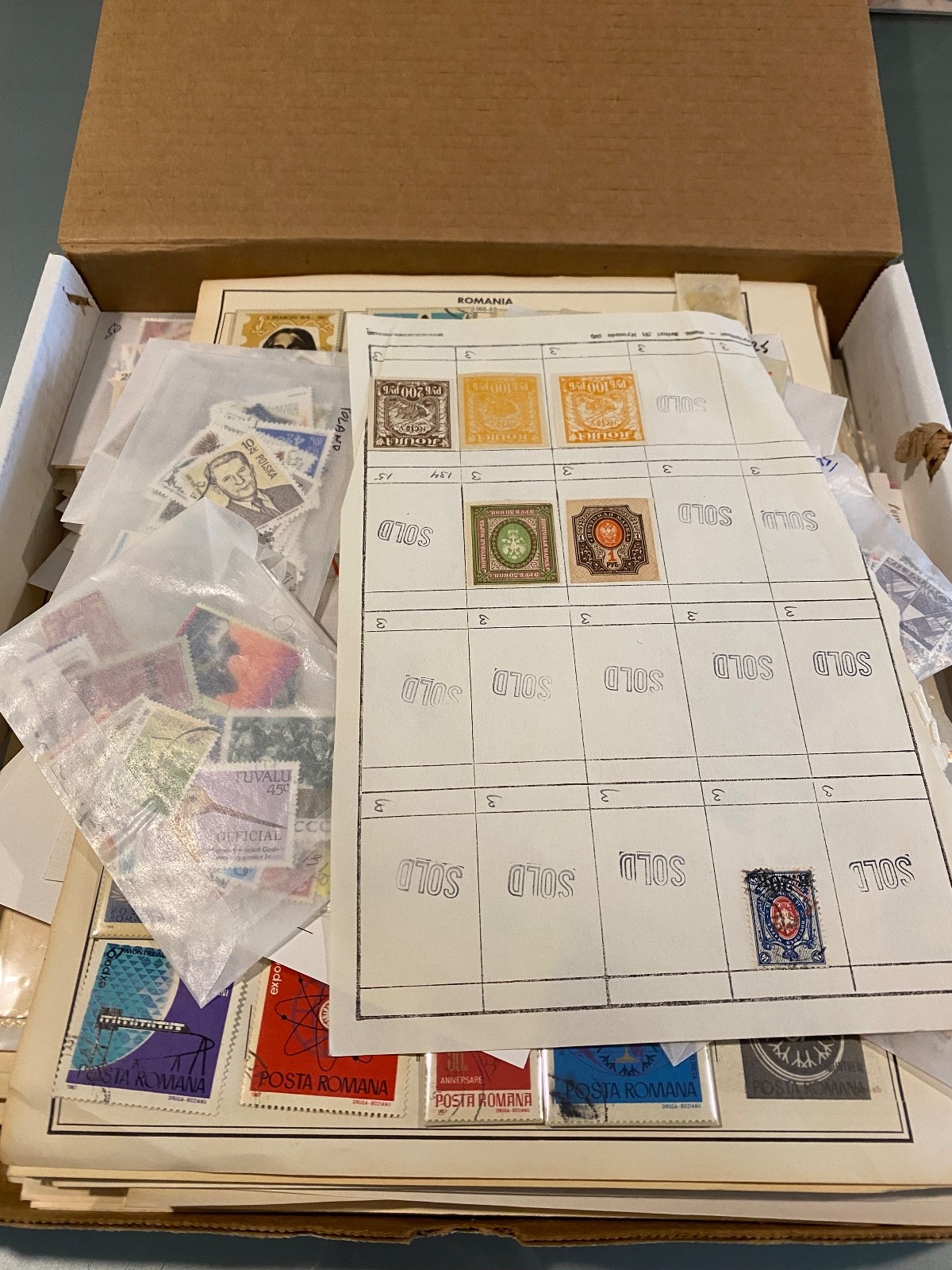 Worldwide Stamps Hundreds+ in Box Lot Not all Shown - L-1735