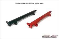 Ams For 08-15 Mitsubishi Evo X Aluminum Fuel Rail Wpulsation Dampener - Black Ams For 08-15 Mitsubishi Evo X Aluminum Fuel Rail Wpulsation Dampener - Black