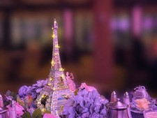 Eiffel Towers lighted centerpieces