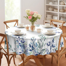 Eikione Kitchen Tablecloth 60 inch Round Boho Tablecloths Polyester Table Cloth