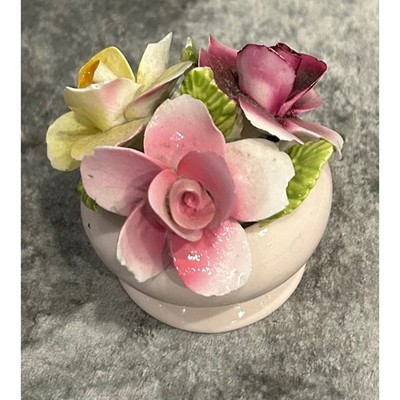Thorley English Bone China Floral Figurine Staffordshire England