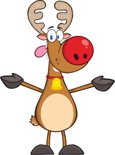 30 Custom Happy Reindeer Personalized Address Labels