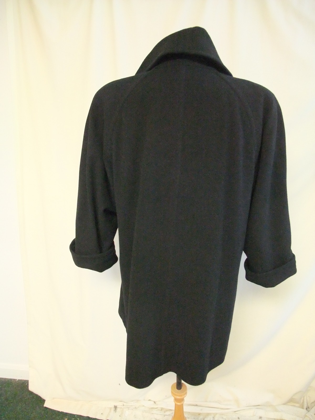 ALTRA Cappotto donna Windsmoor UK 8 ma oversize piuttosto M boxy lana nera elegante 1845